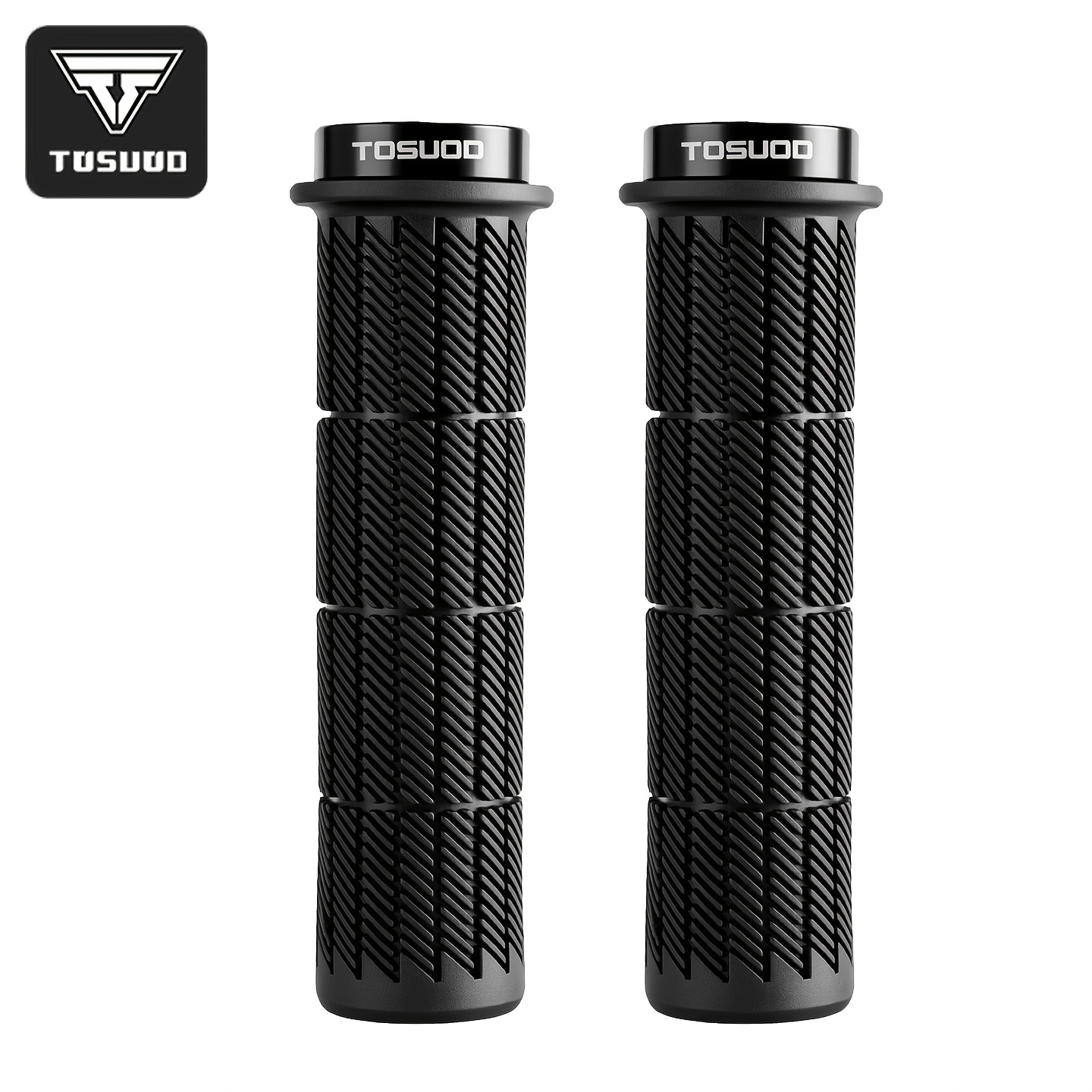 TEMU Bike Handlebar Grips Non-slip Shock-absorbing Rubber Universal Bicycle Handlebar Accessories For Cycling