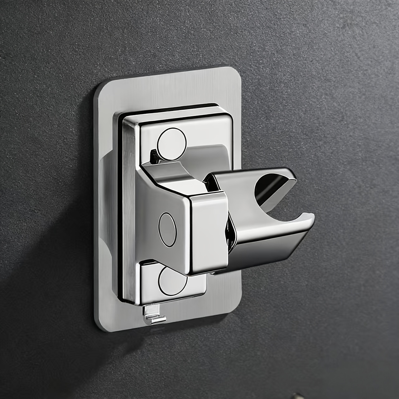 TEMU Adjustable Shower Head Holder, Wall-mounted Bracket, Shower Base, Suitable For Handheld Showers, Durable Abs Plastic