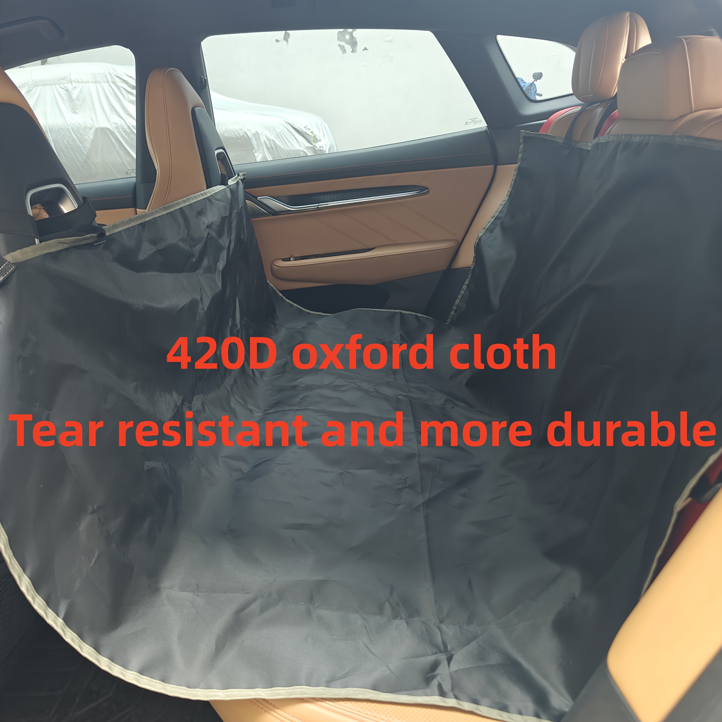 Image of 420d Oxford Car Seat Cover, Anti-stain Pet Seat Protector – Protect Your Seats And Scratches! Adjustable Universal Fit, Thickened Version For Durability