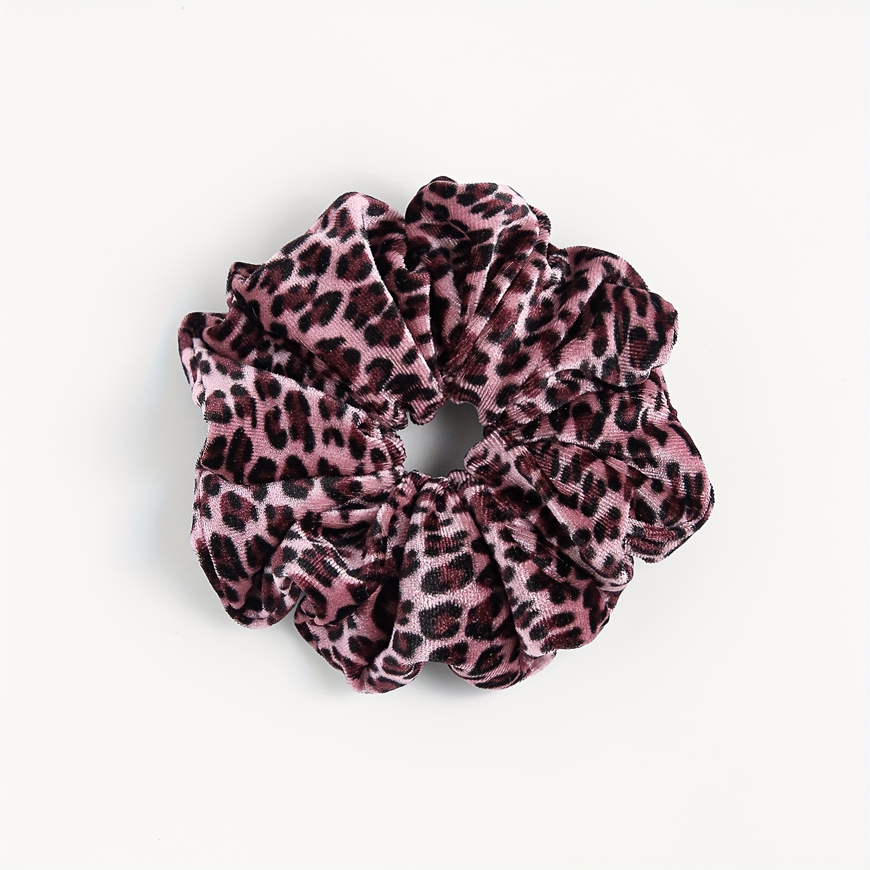 TEMU 1pc Leopard Print Large Hair Tie, Soft And Non-damaging Hair Elastic Hair Accessory For Girlfriend