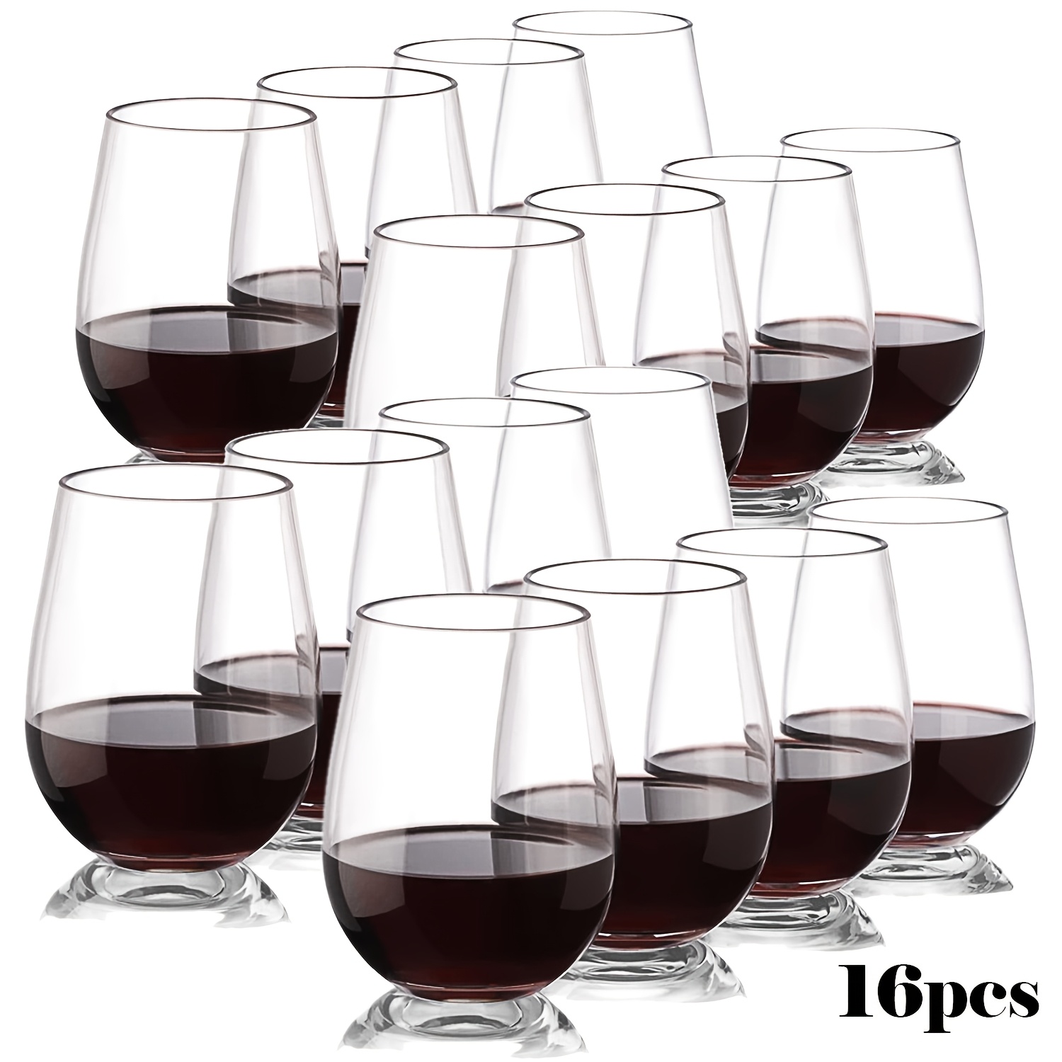 8pcs/16pcs, Retro Stemless Wine Glasses, White Wine Glasses, Crystal Glass, High-quality Glassware, Suitable For Home, Wedding, Restaurant, Bar