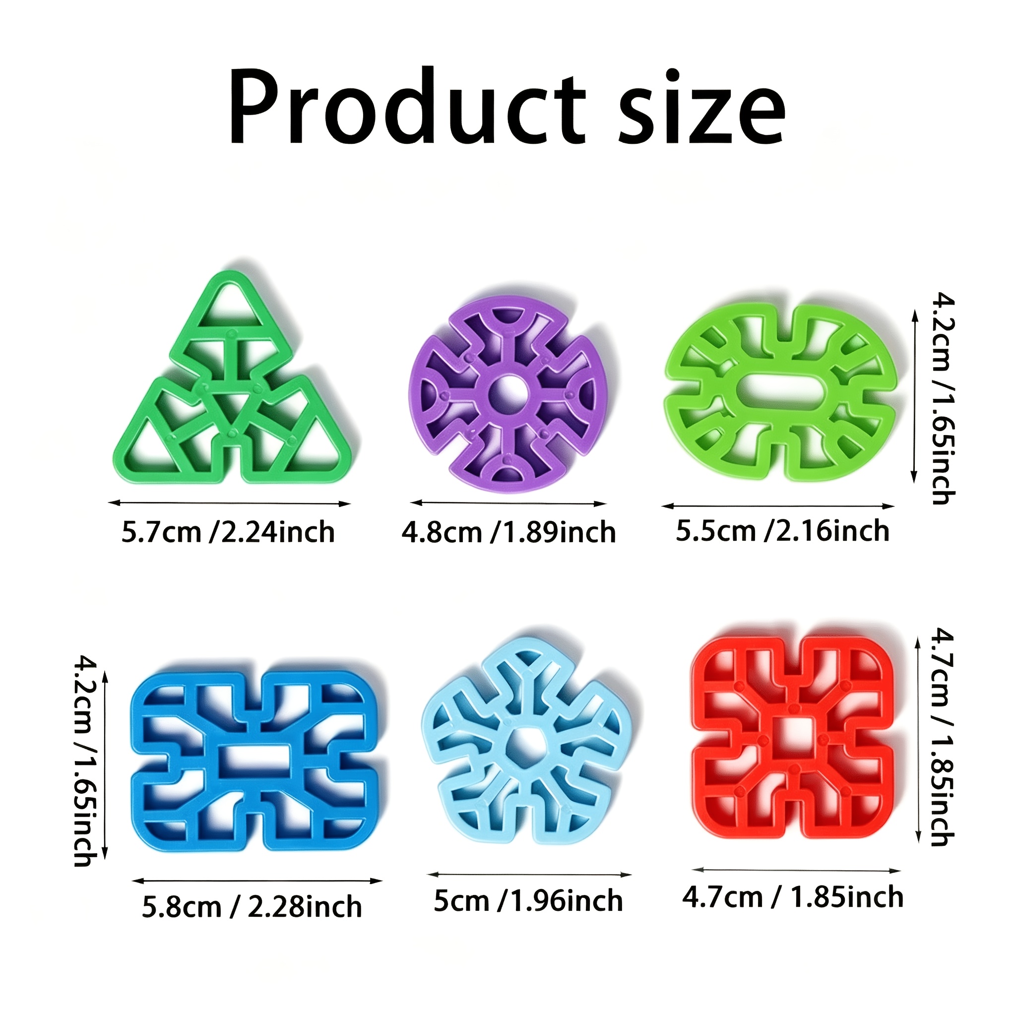 68pcs/136pcs Bagged Geometric Snowflake Pegs