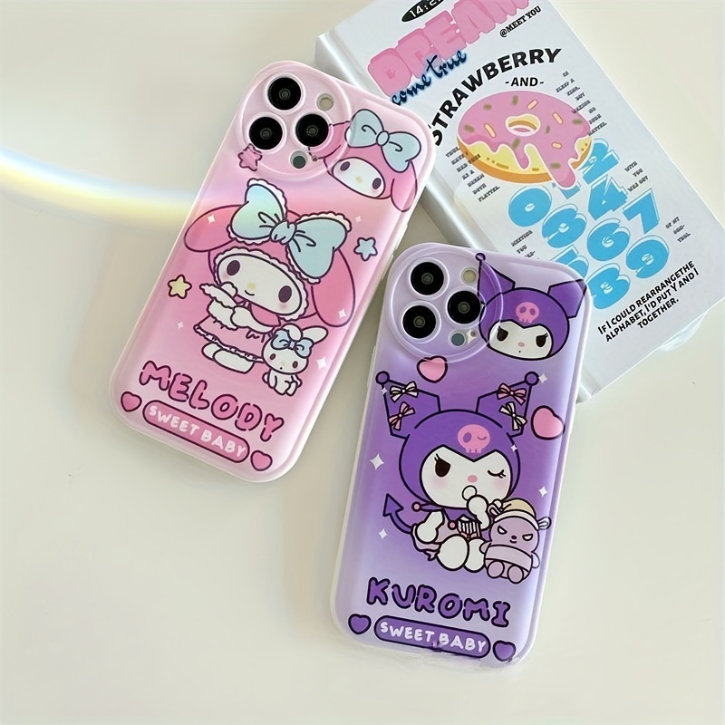 IMPLUG Cute cartoon Cinnamoroll Mymelody phone case for iPhone 14