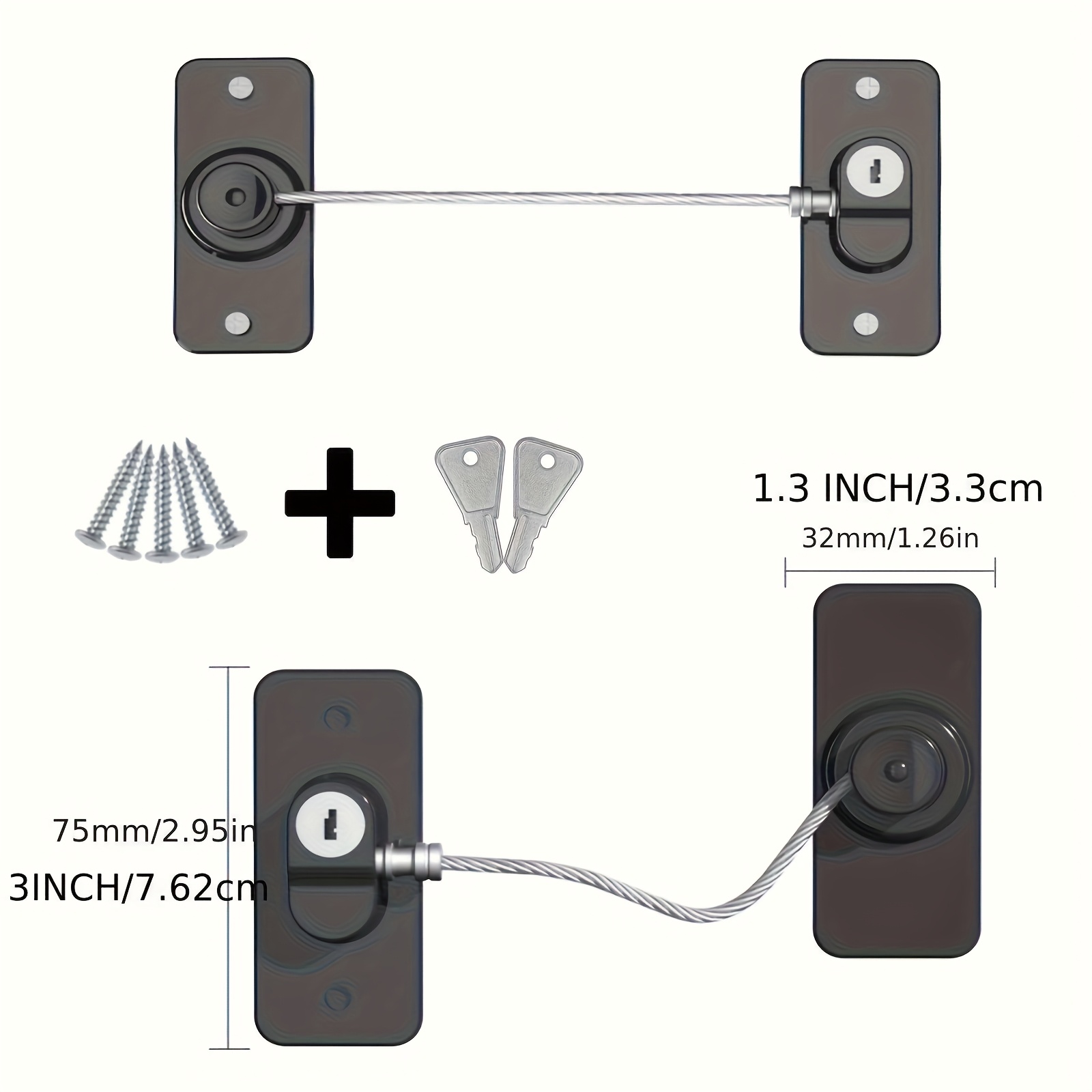 White Safety Latch Lock for Refrigerator
