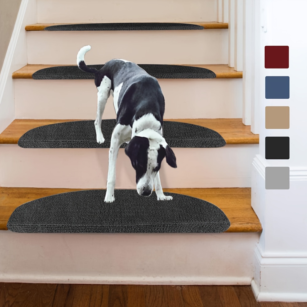 TEMU 15pcs Non-slip Stair Treads, Self-adhesive Stair Mats, Stair Carpets, Reusable Stair Mats, Silent And Anti-collision Foot Mats, Suitable For