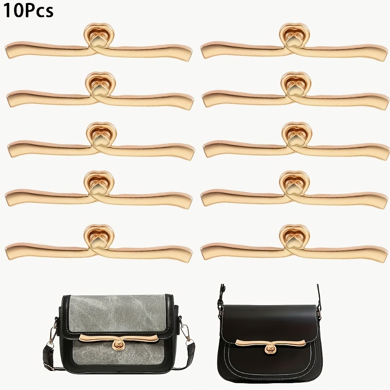 TEMU 10pcs -shaped Twist Lock, Durable Hardware Accessory For Wallet Making, Perfect For Handmade Bags And Diy Wallet Making, Secure Knit Bags And