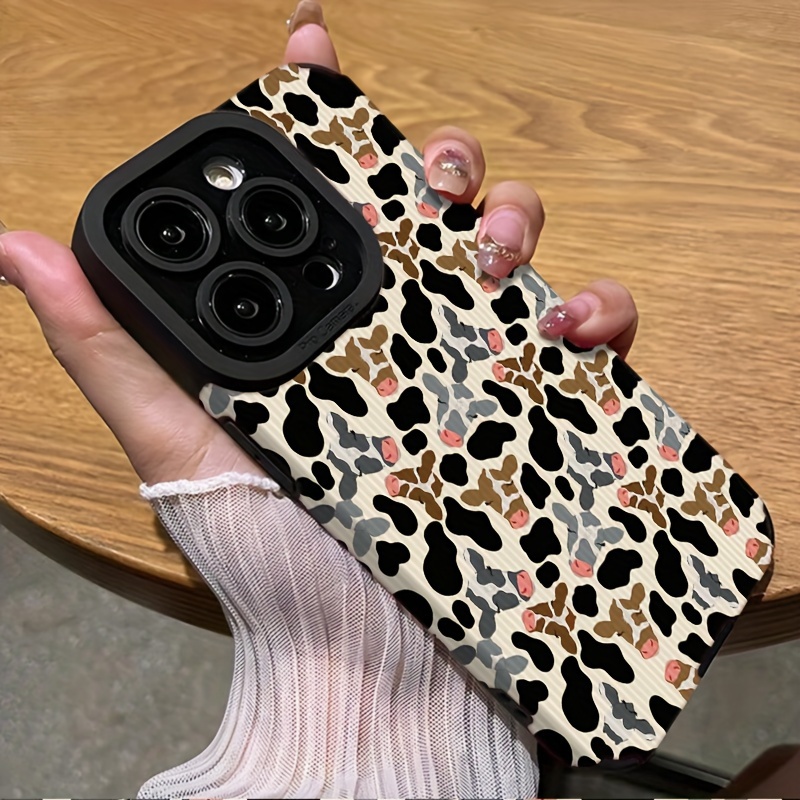 

Cow Leopard Print Mobile Phone Case For Iphone 15 14plus 11promax 7 8plus X Xr High-value Anti-fall Protective Case