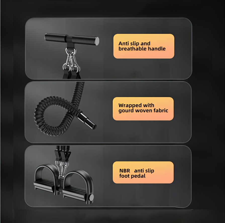 1pc Multifunctional Pedal Puller - Adjustable Tensioner for Body Stretching, Fitness Exercise, Strength Training, and Muscle Building - Durable and Portable Design for Home Gym and Outdoor Use