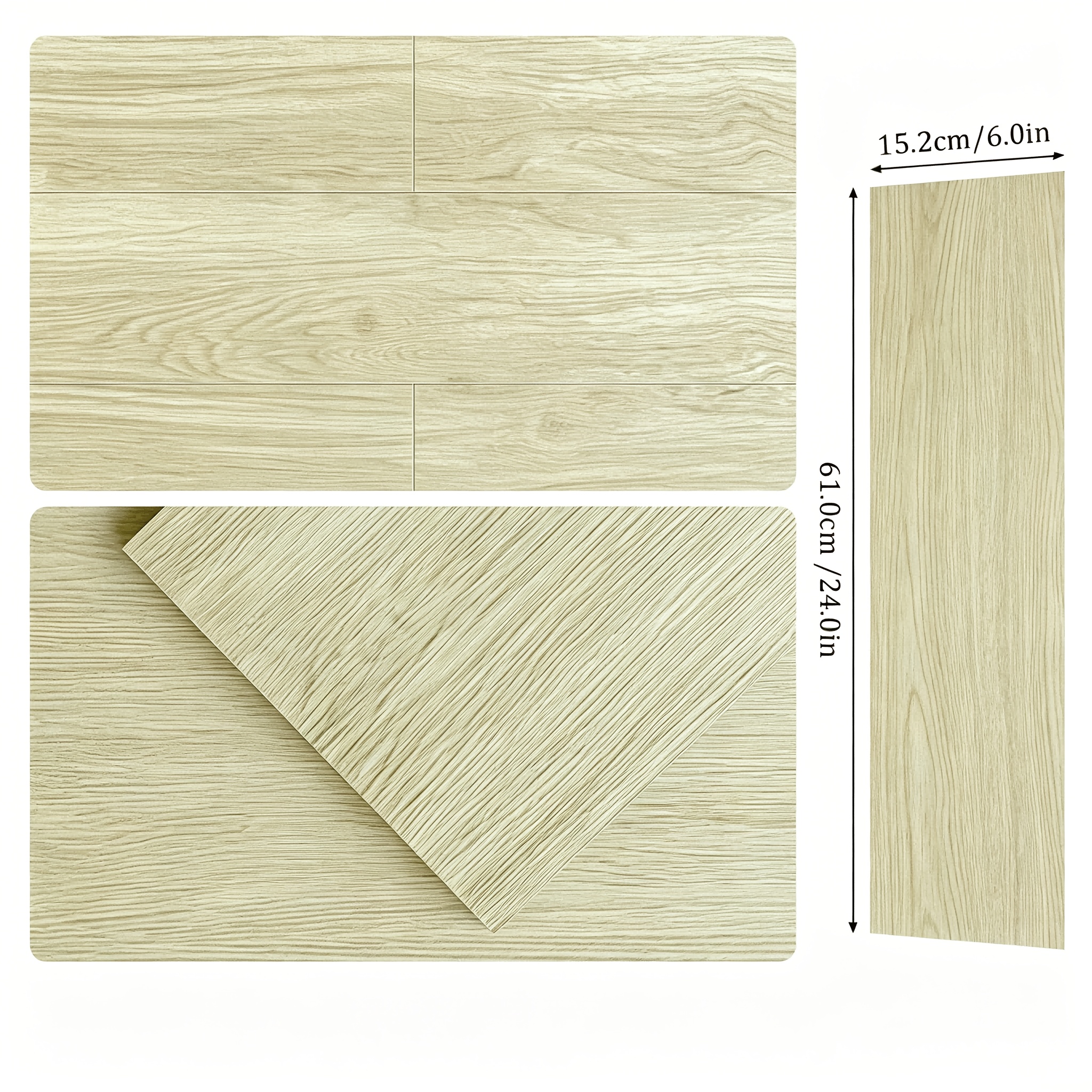 Image of 30 Realistic Self Adhesive Vinyl Flooring Sheets Suitable For Home Self Adhesive Nonslip Wood Grain Flooring Patches Yourself Pvc Floor Stickers Modern Interior Decoration