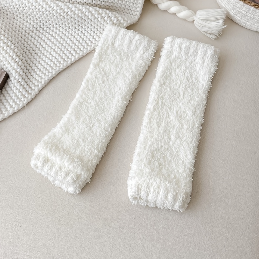 Single Pair Pack Autumn Winter New Thickened Coral Fleece Socks Leg Warmers Knee Pads