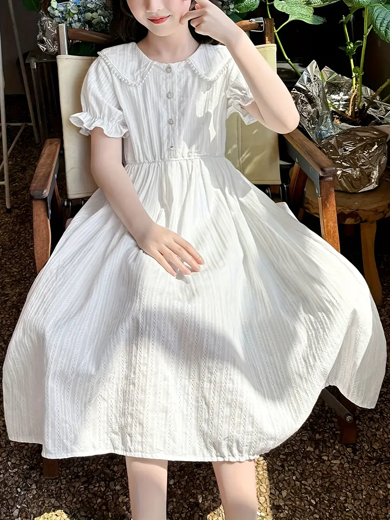 korean ladies white dress Elegant Ruffles Chic Fairy Dress Women White Sweet Korean Style Princess Dress Female 2023 Summer Slash Neck Casual Party Dress
