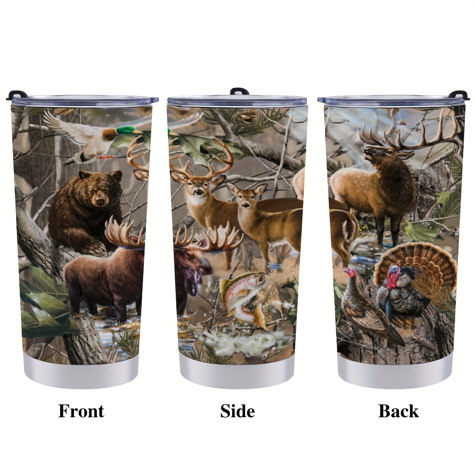 

1pc 20oz, Stainless Steel Car Cup, Animal World Insulation Tumbler Cup With Lid Travel Coffee Mugs, Car Outdoor Tumbler Water Bottle, Gifts For Friend