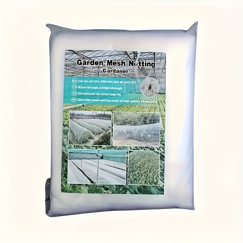 E-shop 118,11 x 118,11 Zoll weißes HDPE-Mesh-Schutzgitter – UV-beständiges Insekten- und Vogelschutznetz für Kletterpflanzen wie Obst und Gemüse –
