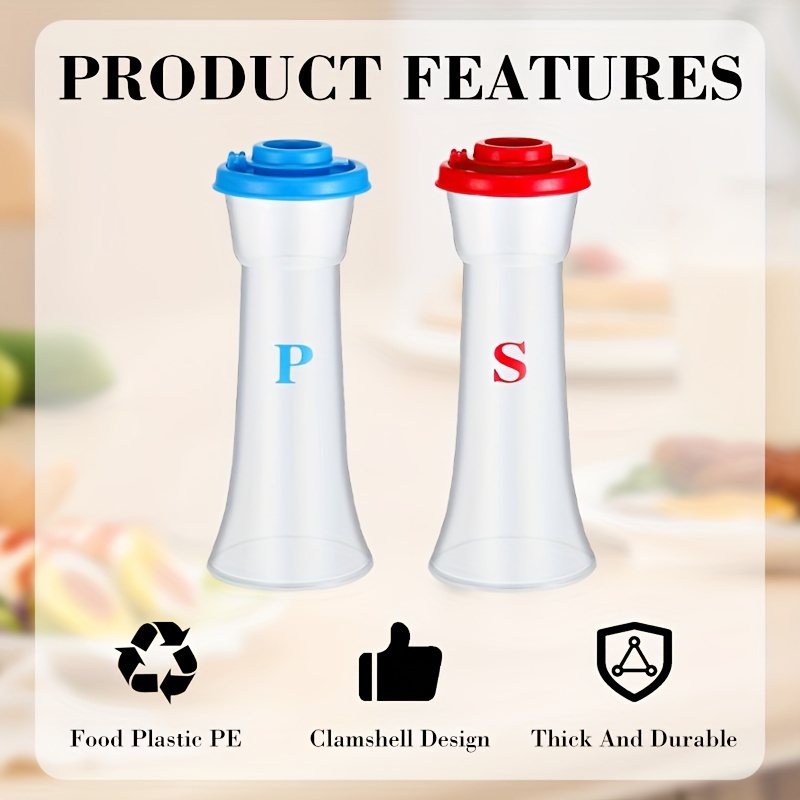 Plastic Salt Pepper Shakers Lids Large Moisture Proof Salt - Temu