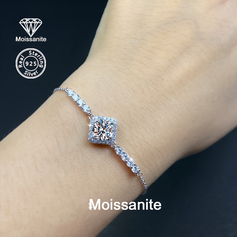 Women's 925 Silver Moissanite Versatile Bracelet