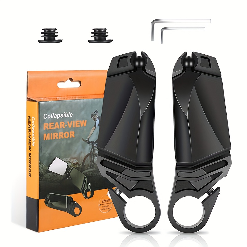 E-shop WEST BIKING 1 Paar Faltbare Fahrrad Rückspiegel HD 360° Drehbarer Fahrradlenker Spiegel Verstellbarer Reflektor Robustes Acryl Sicherer Fahrrad