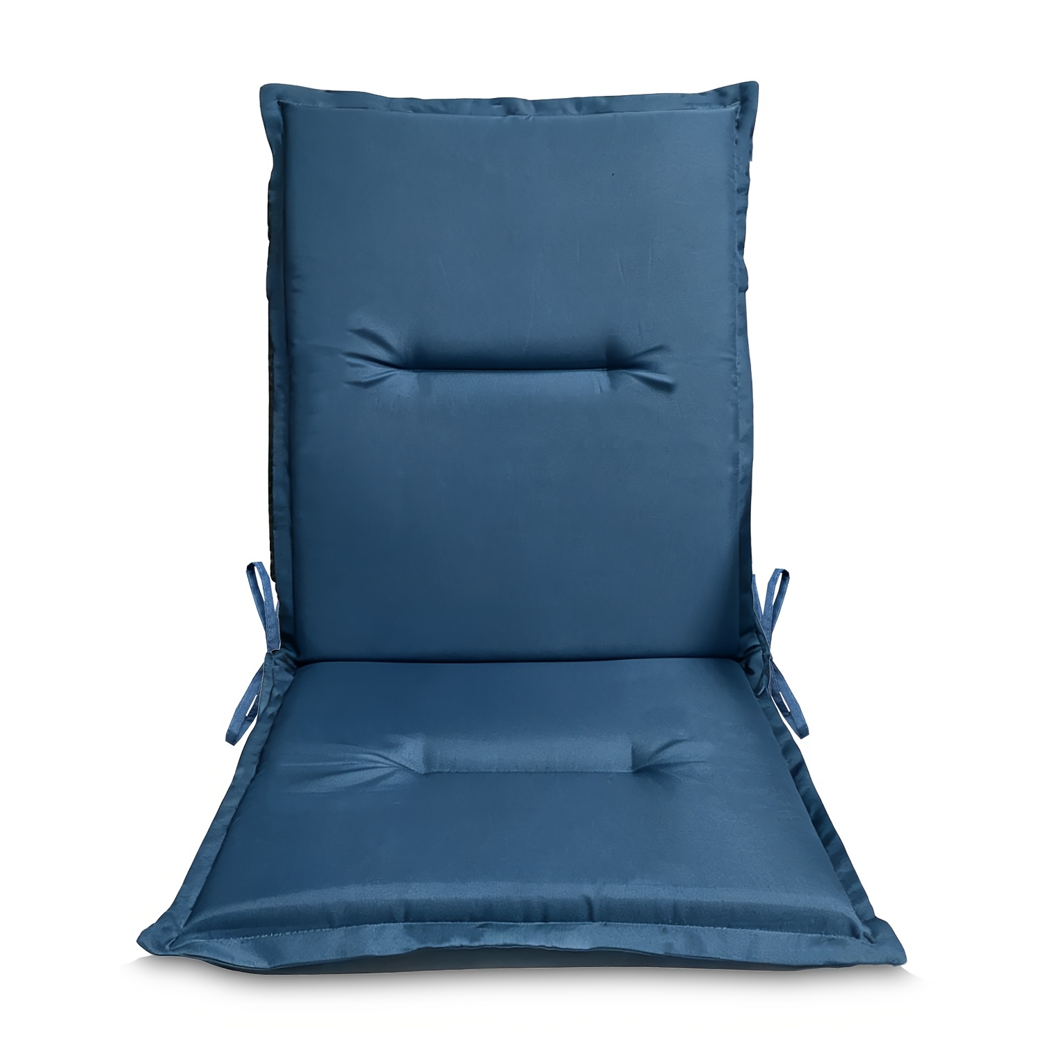 TEMU 1pc Outdoor/indoor High-back Chair Cushion, Foldable Chair Cushion Office Rocking Chair Seat Cushion With Strap Design Uv Protection Cushion For