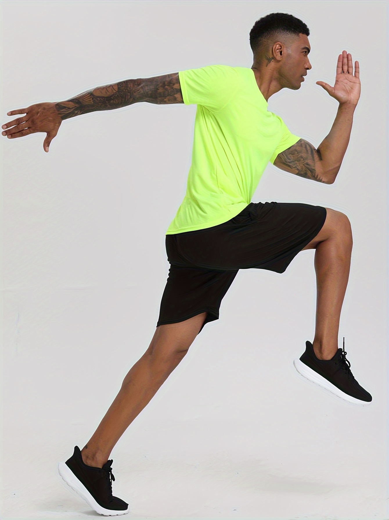 Camiseta para correr para hombre, de poliéster, de secado rápido, para  entrenamiento, ejercicio, gimnasio, deporte, camiseta ligera (color : 4,  talla