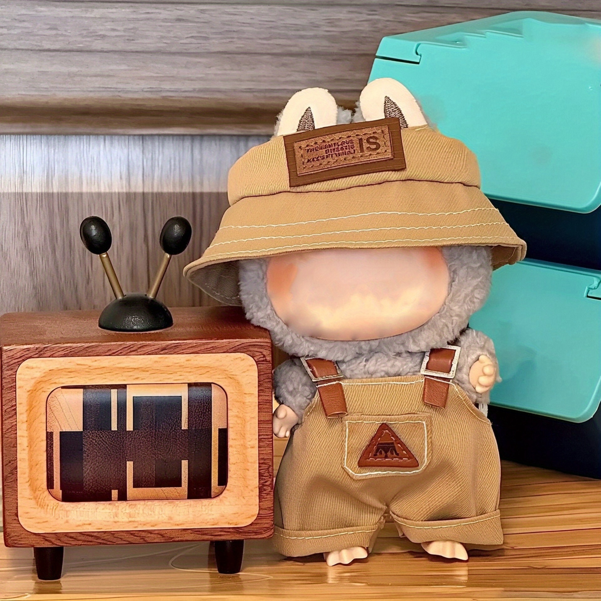 for labubu clothes for 17cm mini plush doll set