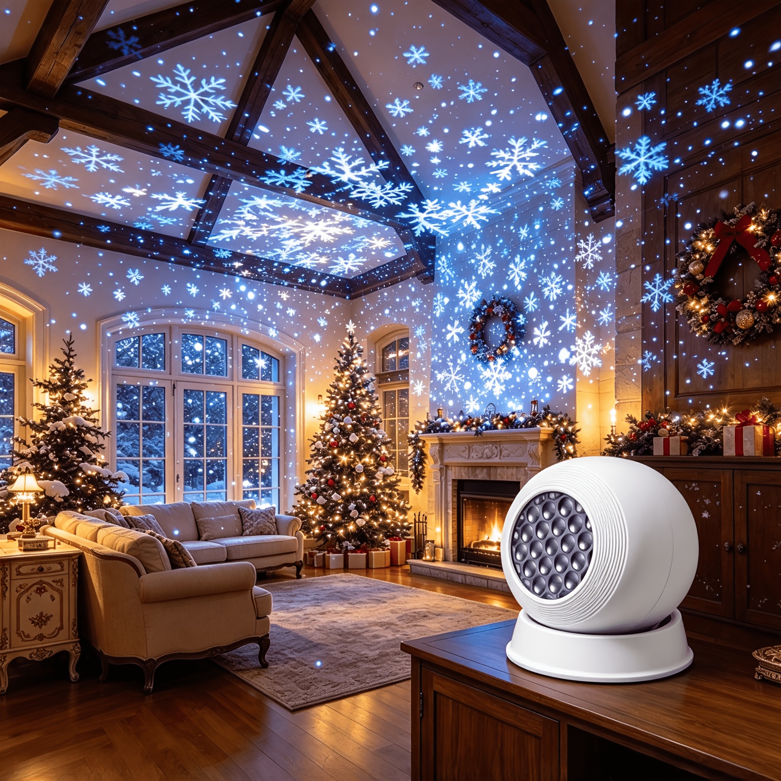  . dynamische rotierende led-projektionslampe, dynamische schneeflockenprojektion,   für schlafzimmer, wohnzimmer, party, geburtstagsfeiern und weihnachtsdekorationen, ideales geschenk