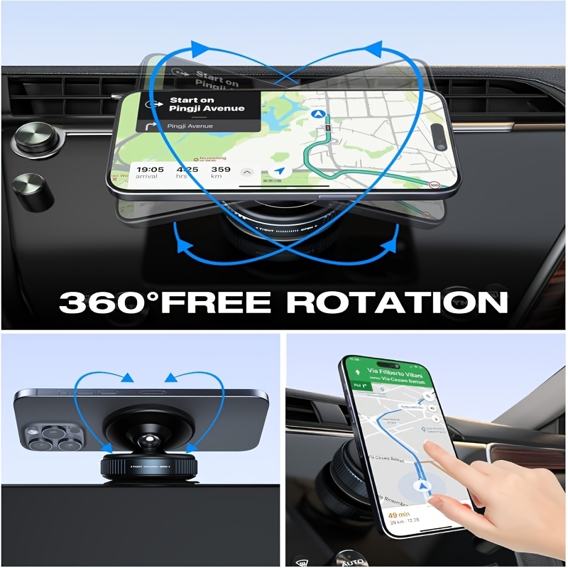 Ultra-Stable Magnetic Car Phone Holder - Dual-Sided Suction Cup, 360° Free Rotation, ABS Material, Adjustable Multi-Angle Design, No Adhesive Needed, Universal Fit for All Smartphone Sizes | Auto Phone Mount. 7 Ultra-Stable Magnetic Car Phone Holder - Dual-Sided Suction Cup, 360° Free Rotation, ABS Material, Adjustable Multi-Angle Design, No Adhesive Needed, Universal Fit for All Smartphone Sizes | Auto Phone Mount. - Image 7