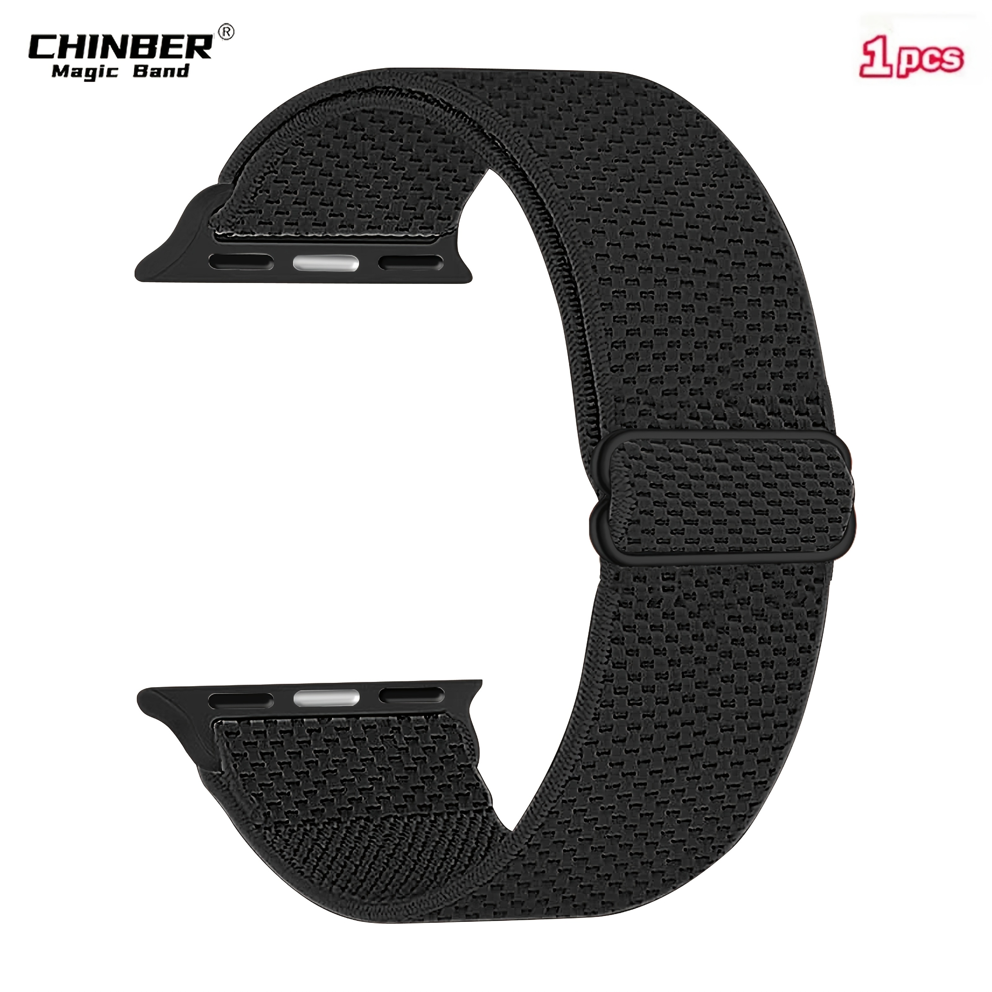 E-shop 1 Pack CHINBER Dehnbare Nylon Solo Loop Armbänder | Kompatibel mit für iwatch Serie 38mm 40mm 41mm 42mm 44mm 45mm 49mm, Verstellbare elastische