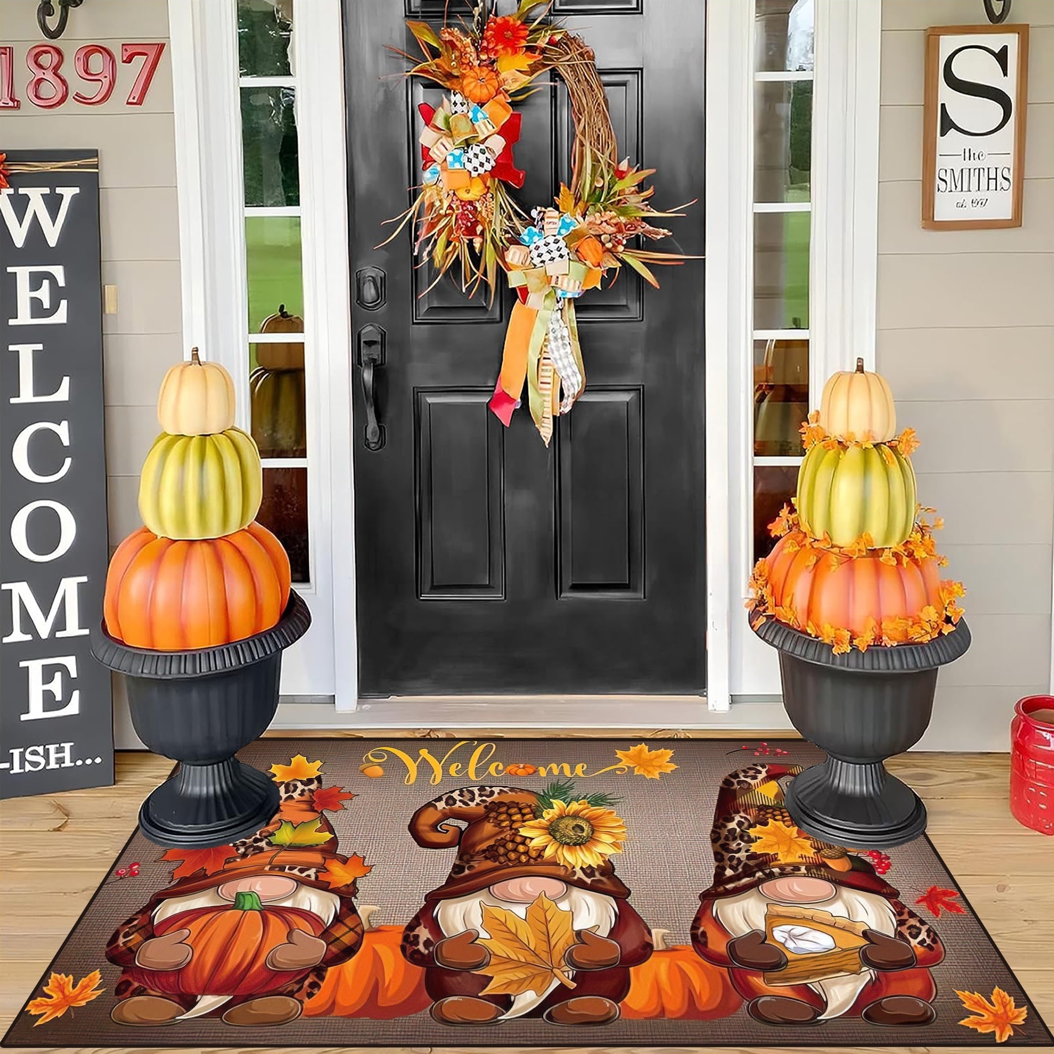 

[top-] Thanksgiving Doormat - , & | , Washable Rug For / Use | For Entryway, Bedroom, Decor | 15x23 To 31x47