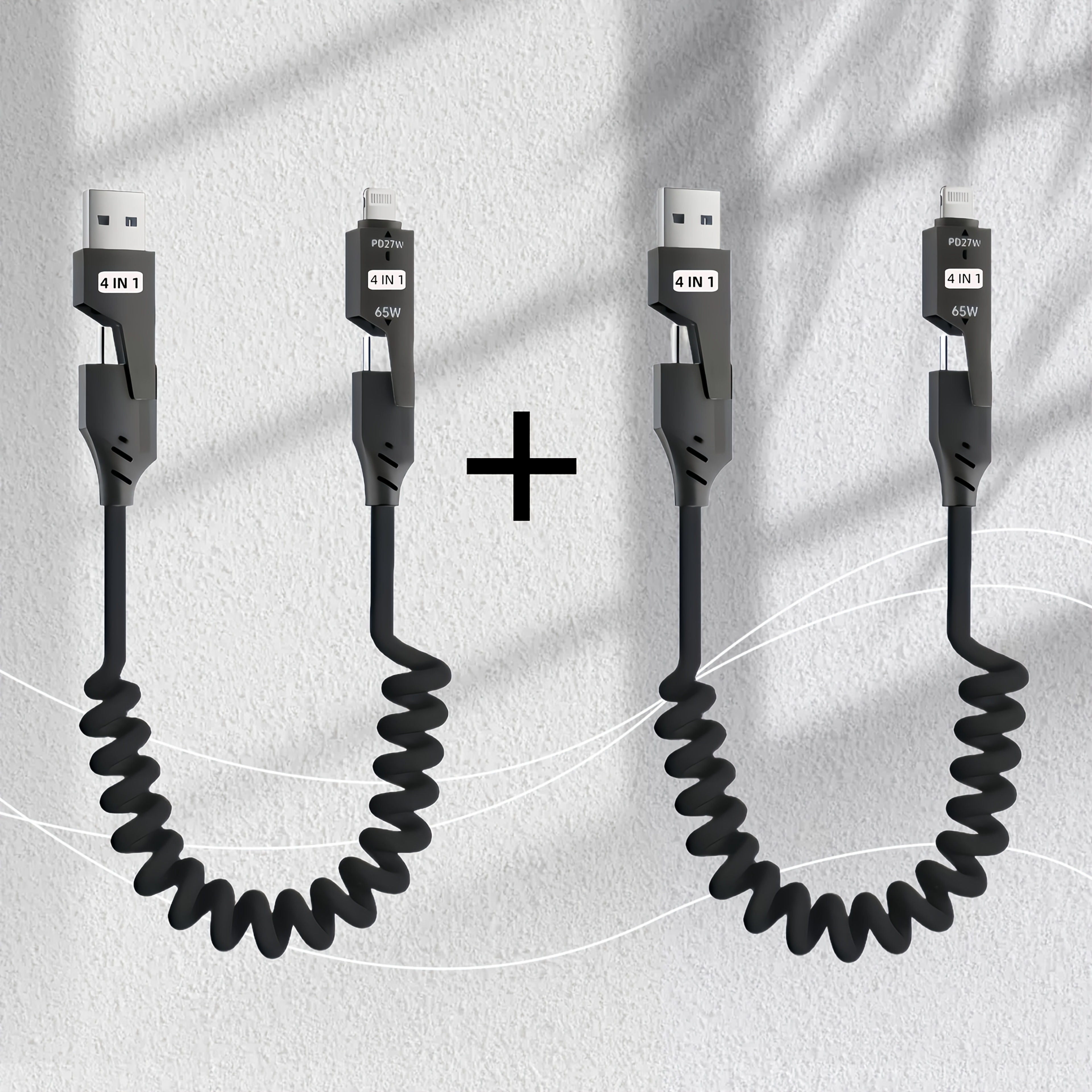 Hot Sale 3A 4 In 1 Retractable Fast Charging Type C Cable 1.5m 65W 27W Phone C - Foto 11