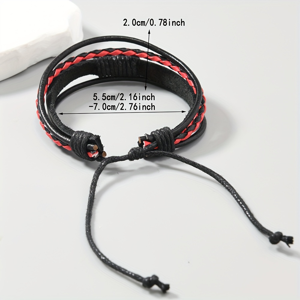 Minimalist Handwoven Bohemian PU Leather Bracelet