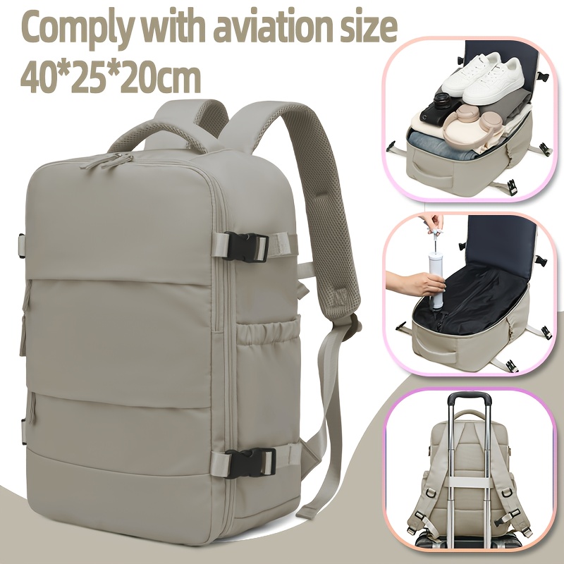 Maleta de viaje con mochila de compresión al vacío mejorada y bomba de aire, bolso de viaje de gran capacidad aprobado para avión 40x25x20 cm, mochila multifuncional de doble hombro, incluye funda de compresión al vacío con bomba, herramienta de almacenamiento que ahorra 50% de espacio, juego de bolsas de vacío con capacidad expandida, ideal para viajes familiares - Imagen 9