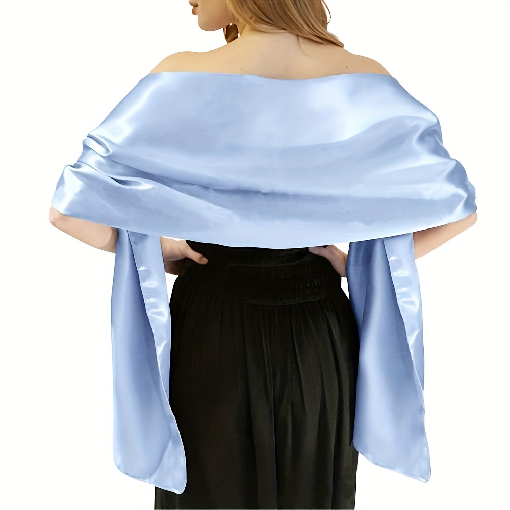 pcs satin dress shawl womens extra long scarf 65 220cm 25 6 - Temu United  Arab Emirates