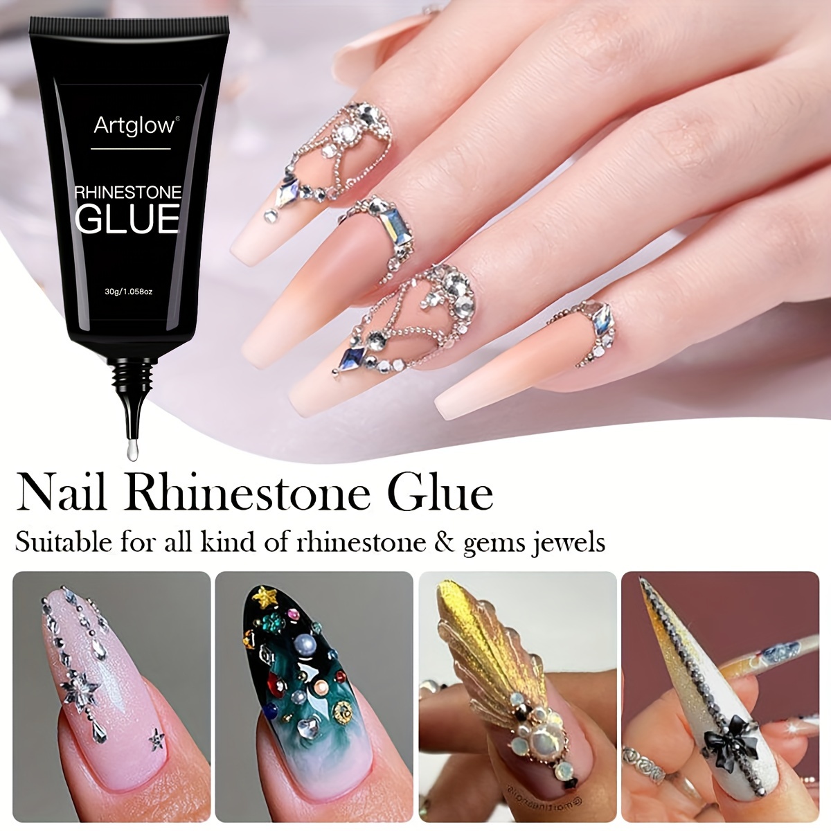 Image of 30g Artglow Clear /led Soak Off Gel Polish - Suitable For Diy Nail Art, /led Gel For Nail Sculpting, Molding & Decoration, Professional For Use, Plastic Tube Gel For Nail Drawing & Decoration