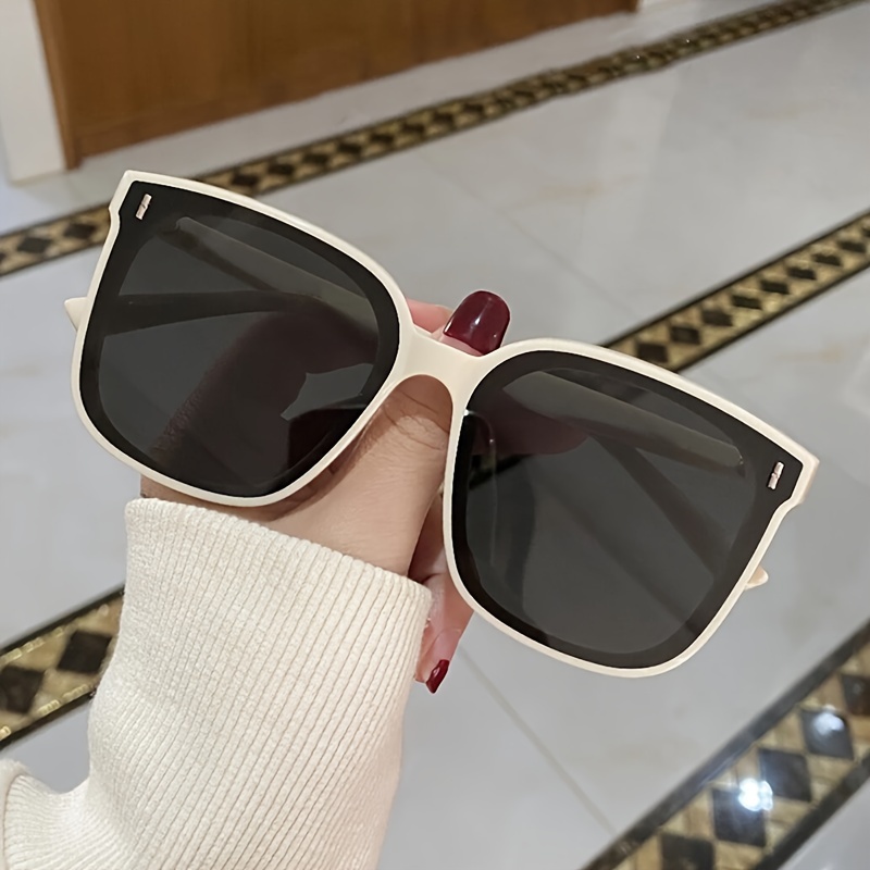 Square Fashion Sunglasses Women Men Casual Mirror Lens Anti - Temu