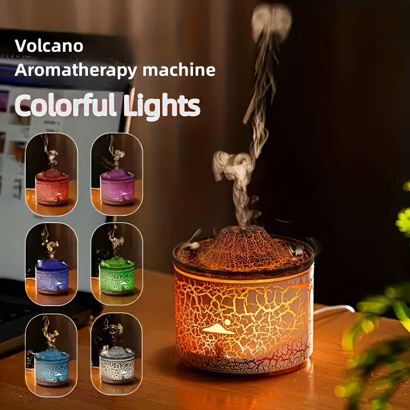 Volcanic Crack Lava Cold Mist Humidifier Colorful Atmosphere - Temu