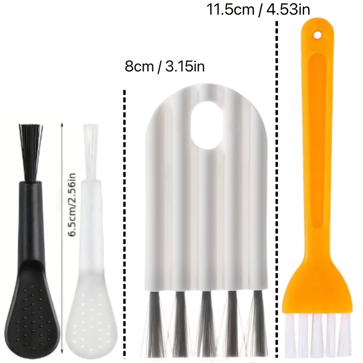 TEMU Kit di pulizia per tastiera da 4 pezzi, spazzola morbida con pieghevole, detergente per fotocamera e auricolari, rimuovi per laptop, tablet,
