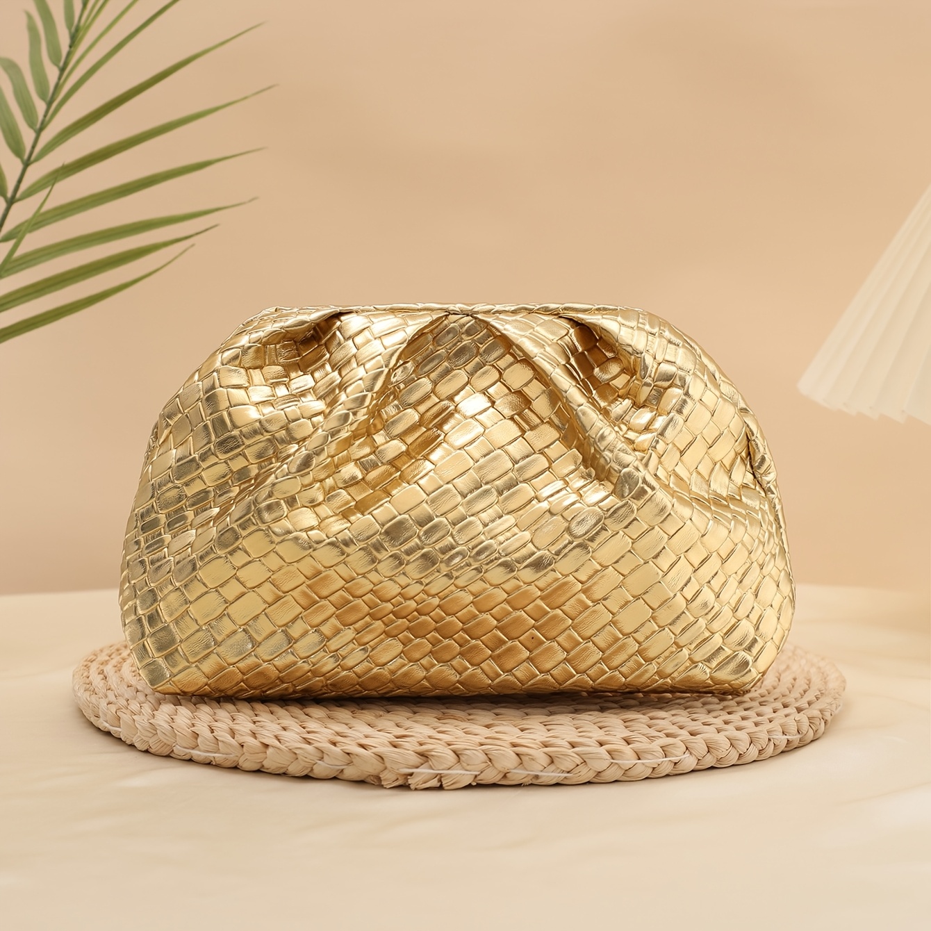TEMU pochette a nuvola da donna , borsa da sera creativa casual qualit�, borsa a in intrecciatura, borsa tote da donna