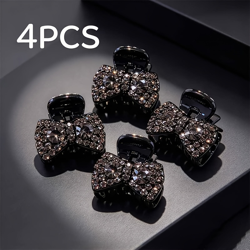 TEMU 4/8 pezzi di fermagli per capelli con di strass - Clip laterali in resina stile , accessori per capelli da donna, regalo per San