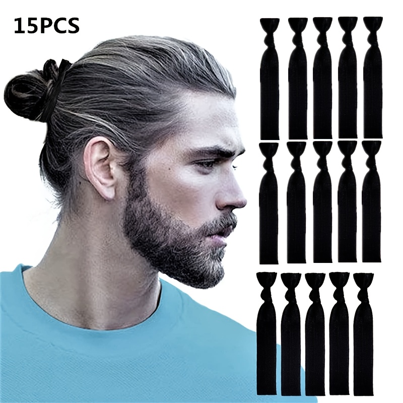 TEMU 15pcs, Bandeaux de sport pour hommes, Élastiques à cheveux, Bandes de cheveux, Bracelets, Élastiques à cheveux , Élastiques à queue de cheval