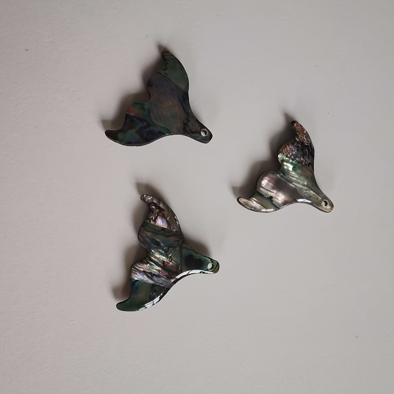 TEMU 3pcs Abalone Tail Scallop Style Acrylic Drop Additions Jewelry