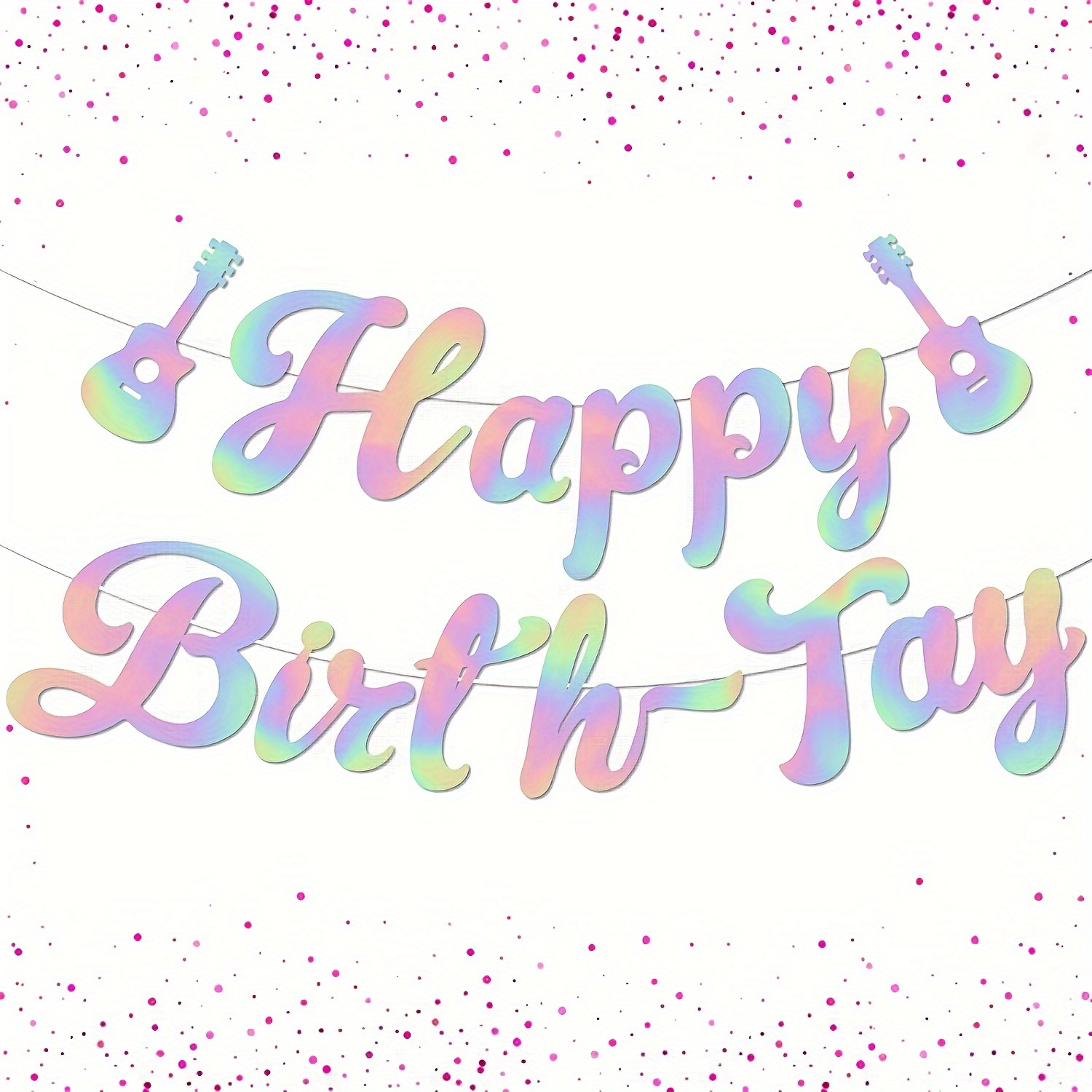 

Set, Singer Birthday Decorations Happy Birth-tay Banner, No-diy Birthday Banner, Glitter Laser Happy Birth-tay Decorations For Girl Boys Birthday Party Decor Supplies