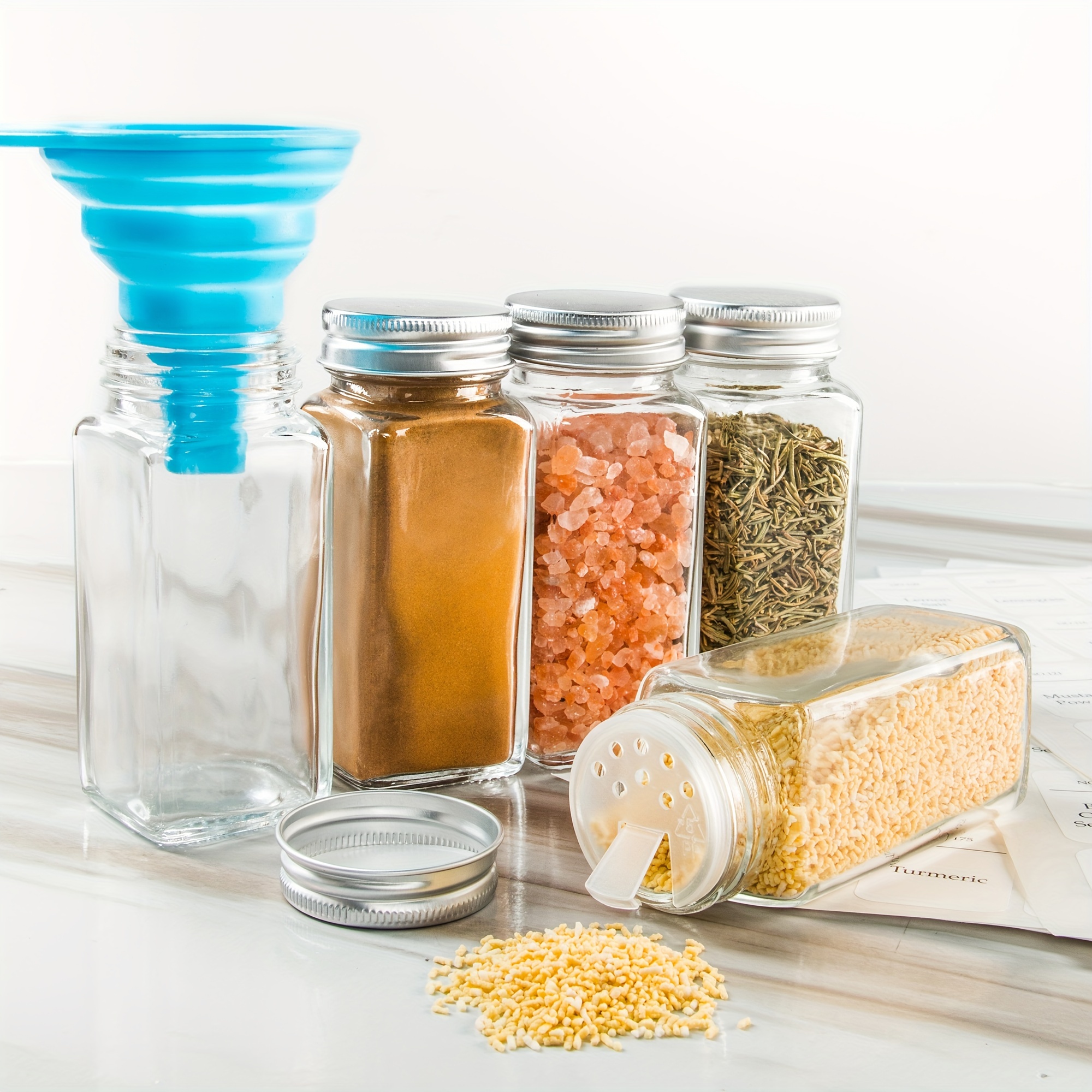 36pcs glass spice jars 4oz empty square glass jars 216pcs Temu