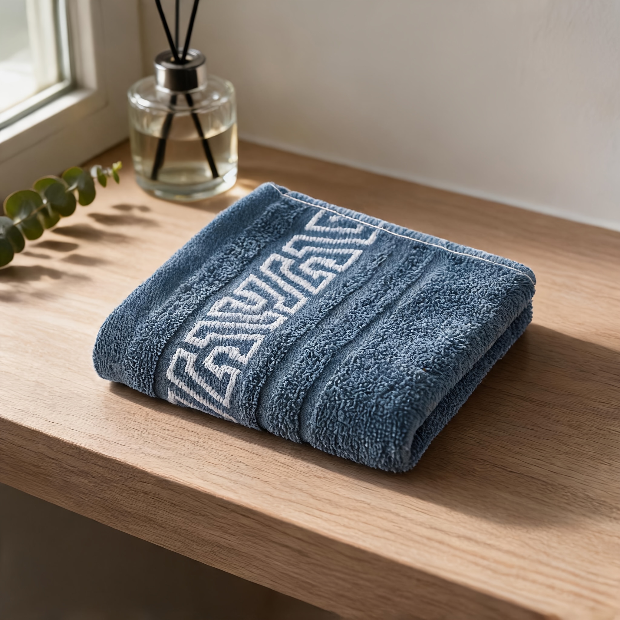 TEMU Luxurious Microfiber Towel (35cm X 75cm) - Soft Modern Striped Rectangle, Suitable For Bathroom, Spa, Gym - Unisex, High-quality Material