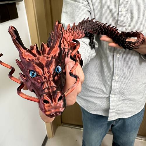 35 4 giant poseable 3d printed chinese dragon collectible figurines articulated joints flexible desk sculpture for home decor unique mothers day fathers day gifts for mom dad collectors stock