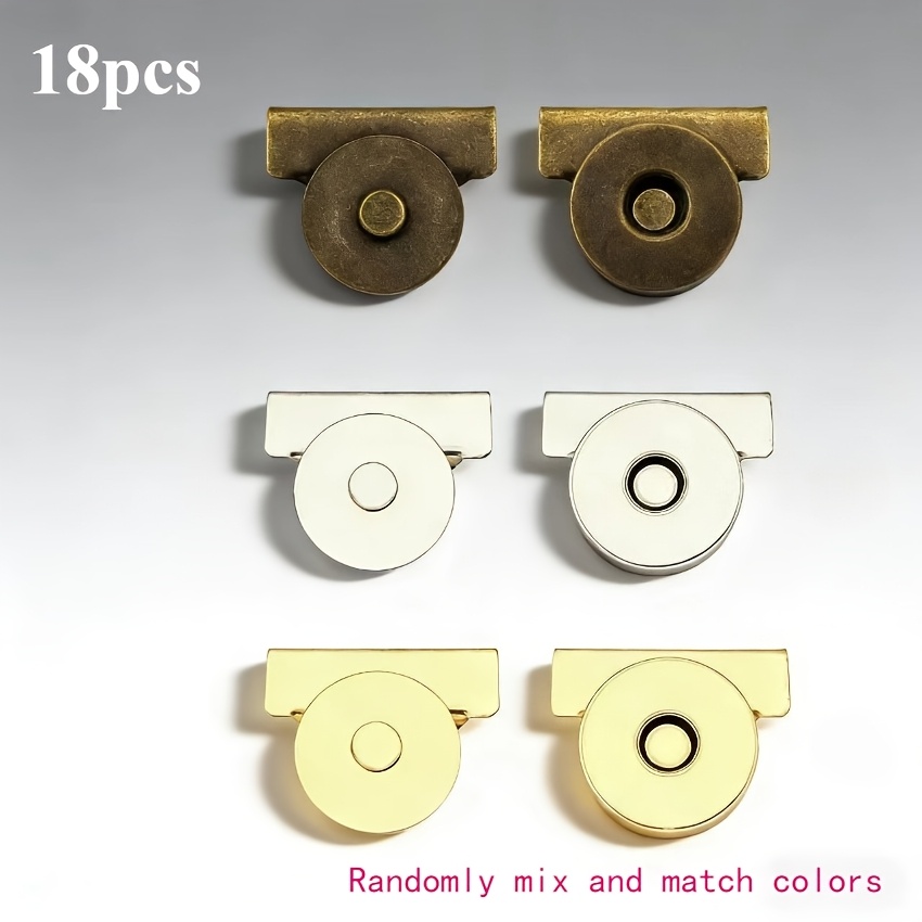 TEMU Lot de 18 boutons-pression magnétiques, boutons d'installation couture, attaches rapides professionnelles pour vêtements, sacs et rideaux,