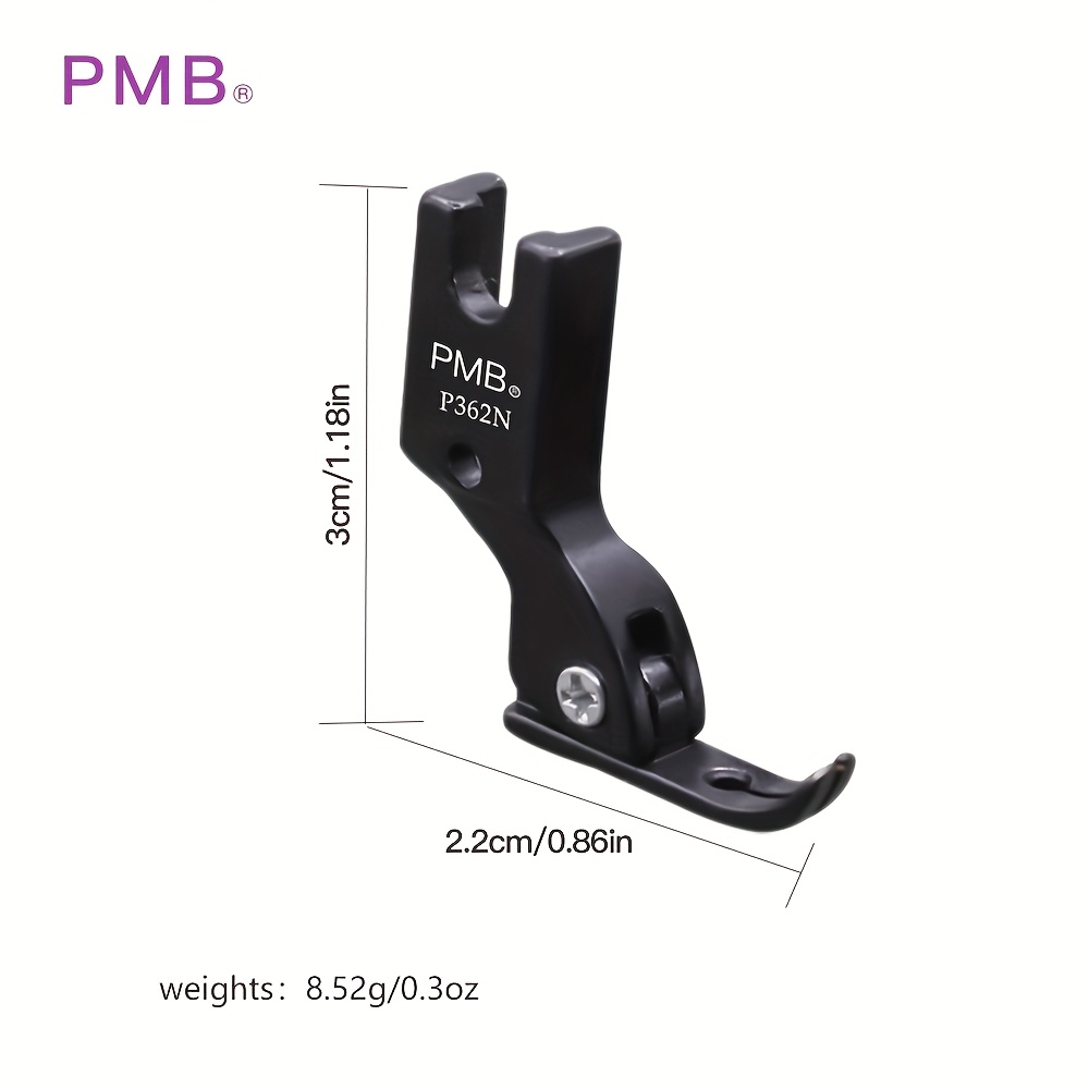 TEMU New P362n Steel Zipper Presser Foot, Fine Computer Flat Car Toothpick Presser Foot, Compatible With All Sewing Machines And Fabrics