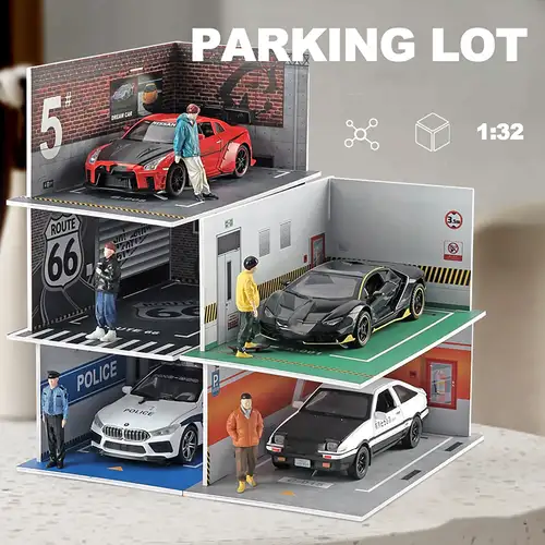 1:24 And 1:32 Assembled Model Alloy Car Parking Lot Pvc - Temu