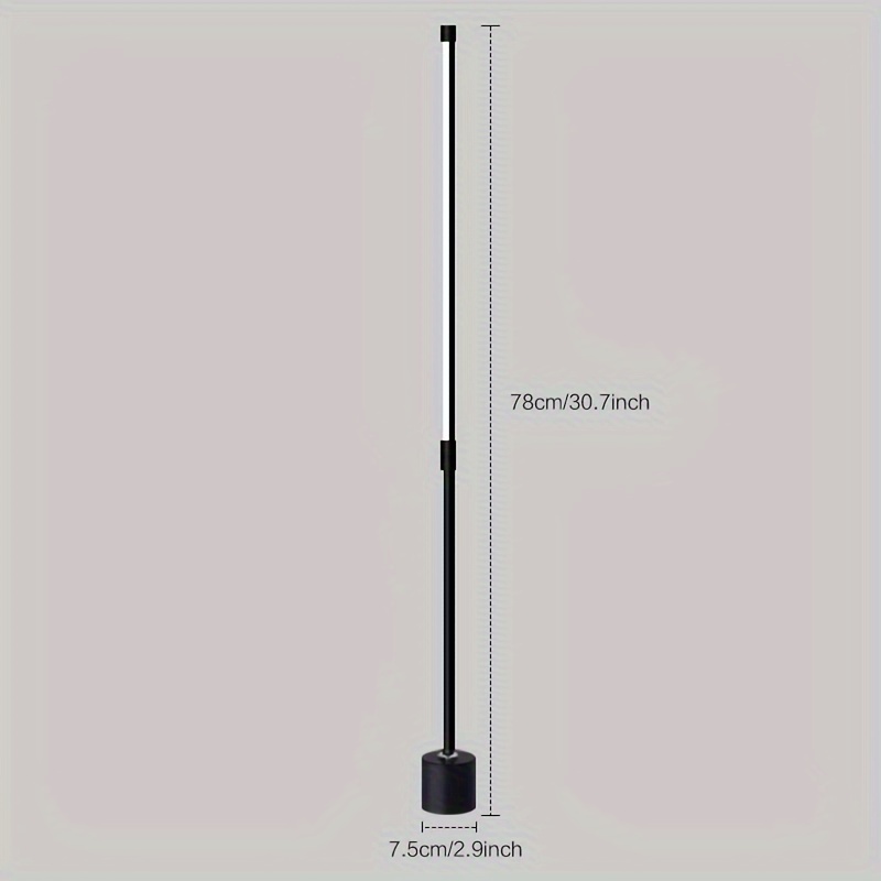 1pc Versatile RGB LED Floor Lamp, Remote Control, USB Powered - Modern Minimalist Design for Every Room