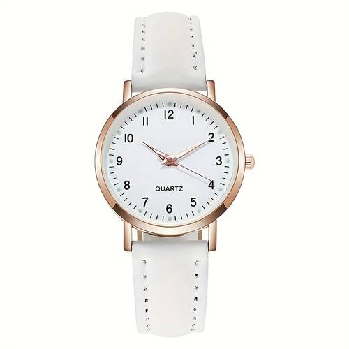 1pc elegant womens round quartz watch valentines day easter ramadan birthday christmas new year gift for eid al