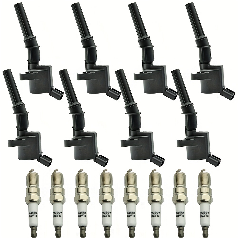 

For Ford For F150 For 4.6l 5.4l V8 8x Spark Plugs & 8 Pack Ignition Coils For Dg508