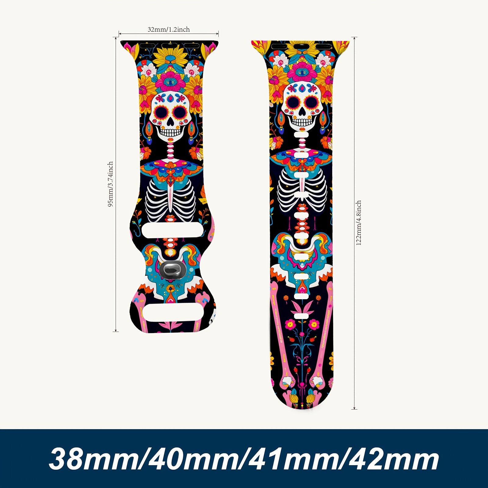 TEMU Silicone Watch Strap For Watch /2/3/4/5/6/7/8/9/10/ultra/se | 44/45/46/49mm, 38/40/41/42mm, Lightweight, Comfortable, Adjustable, Replaceable,